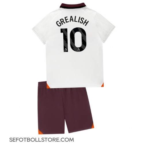 Manchester City Jack Grealish #10 Replika babykläder Bortaställ Barn 2023-24 Kortärmad (+ korta byxor)